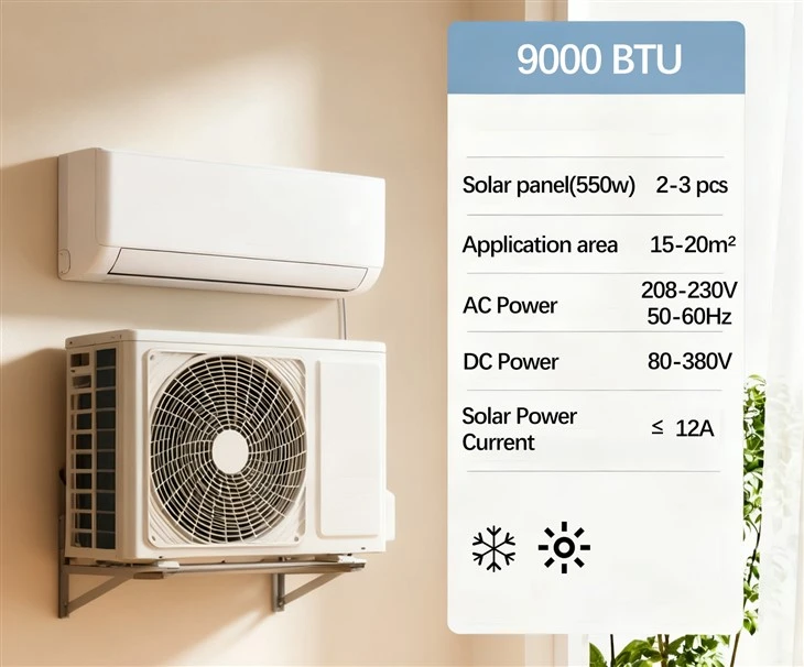 9000btu solenergi klimaanlæg til hjemmet
