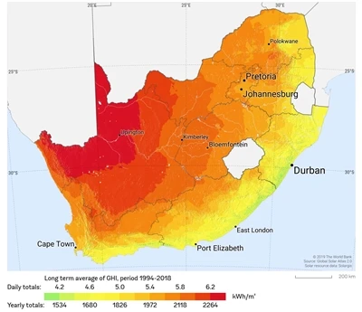 Sydafrika: 961MW ny installeret fotovoltaisk kapacitet i de første 10 måneder...