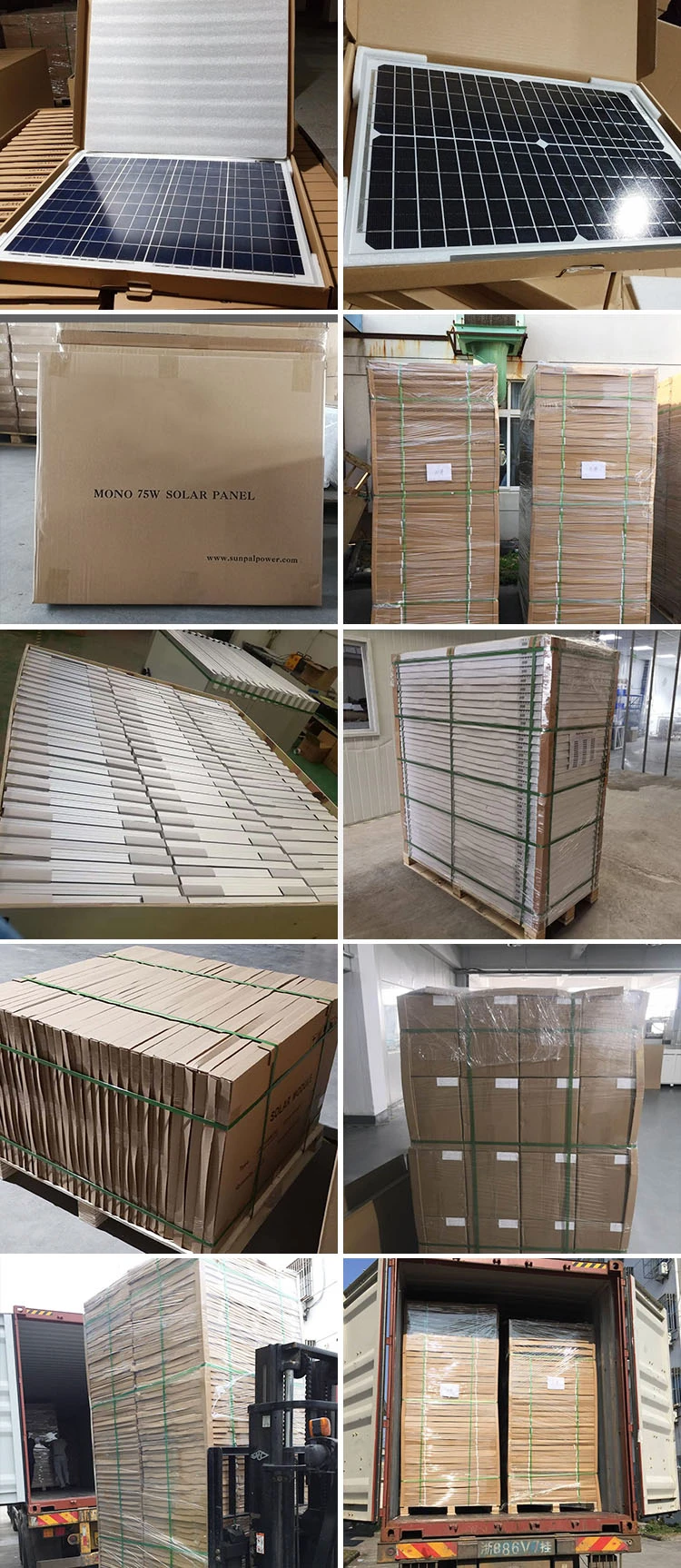 small solar panel packing