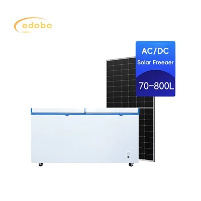 Energibesparende AC/DC Solar Deep Freezer Køleskab til husholdningsbrug