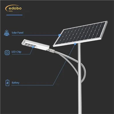 LED-gadelys med lithiumbatteri Solar-gadelys